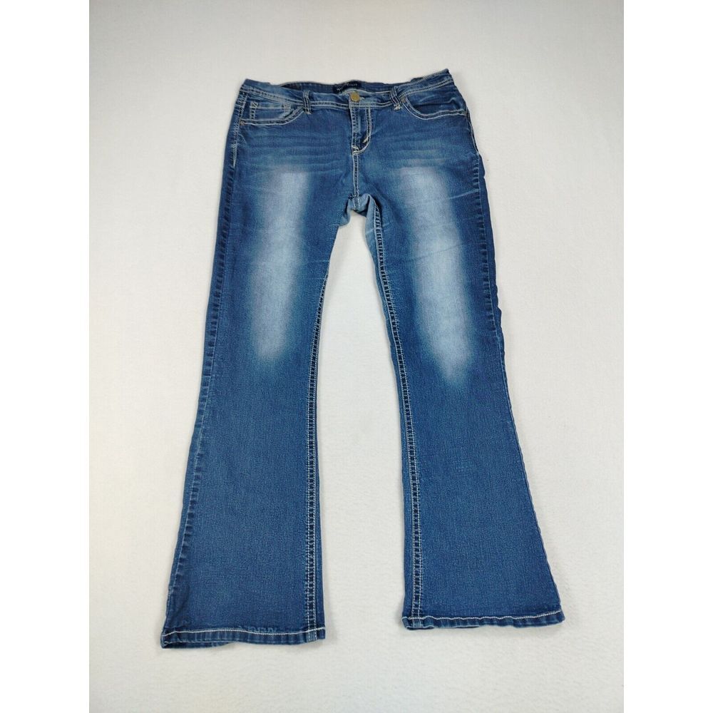 WallFlower Jeans Women's 17 Blue Instastretch Bootcut Mid‎ Rise Denim 1HR1310